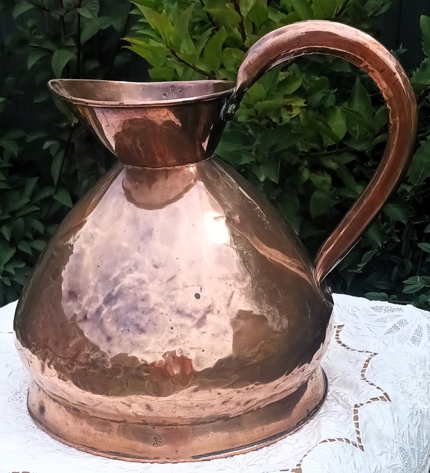 Antique English Georgian 2 Gallon Copper Harvest Measure